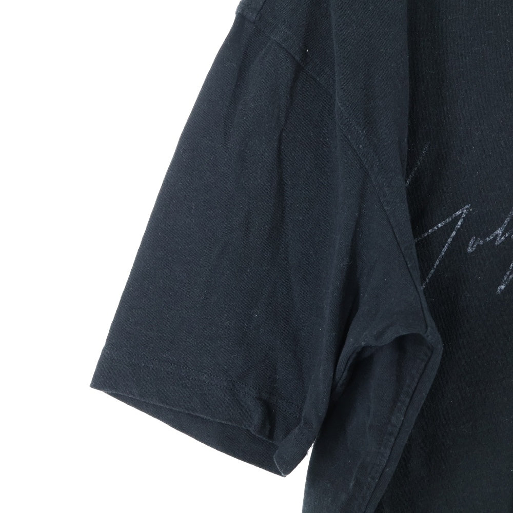 Y-3(ワイスリー) M DISTRESSED SIGNATURE SS TEE エム ディストレスド シグネチャー ショートスリーブ クルーネック半袖Tシャツ カットソー ブラック FQ4114