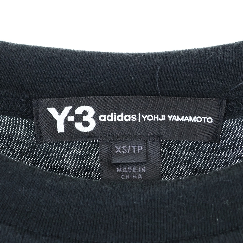 Y-3(ワイスリー) M DISTRESSED SIGNATURE SS TEE エム ディストレスド シグネチャー ショートスリーブ クルーネック半袖Tシャツ カットソー ブラック FQ4114