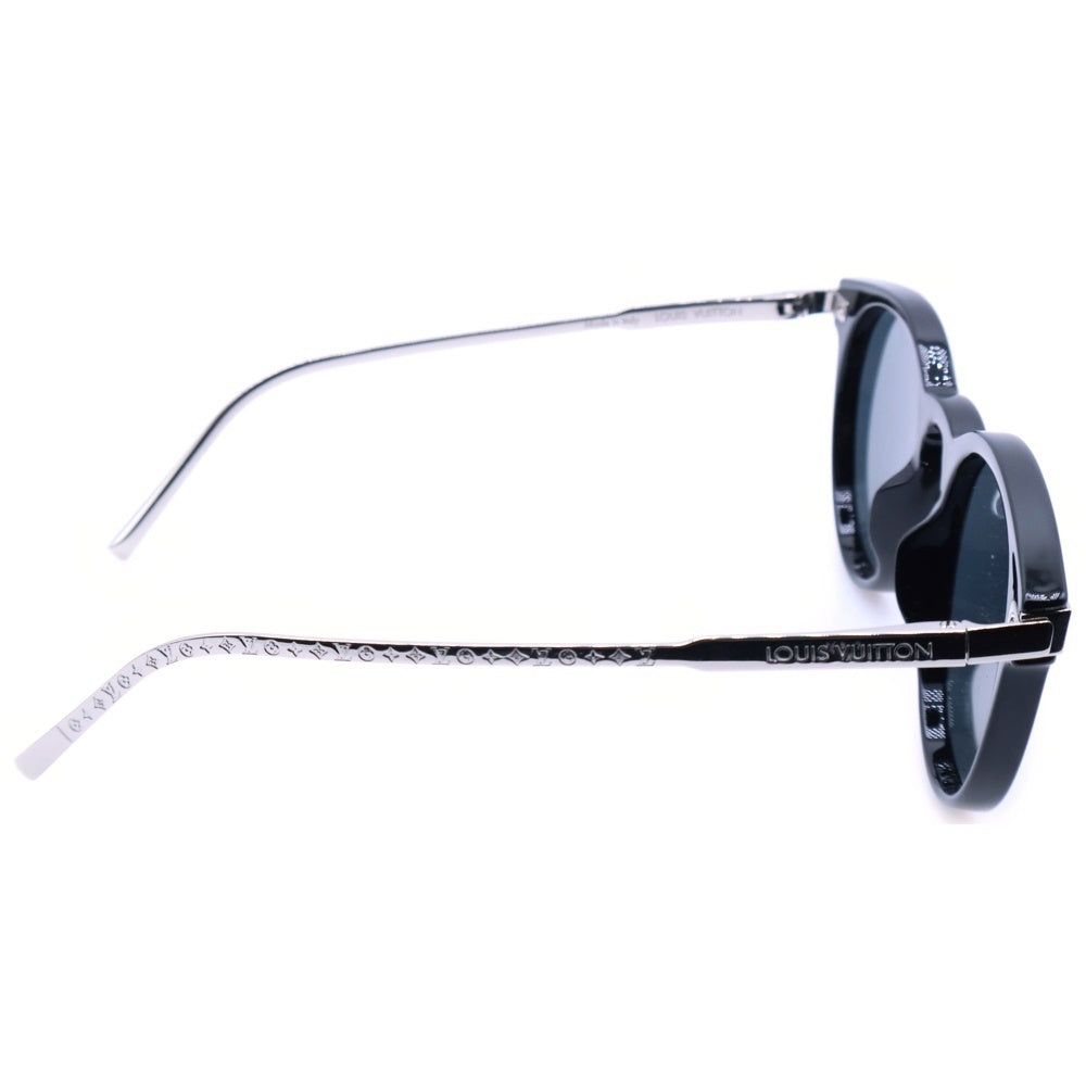 LOUIS VUITTON(ルイヴィトン) LVライズ ラウンド ロゴデザイン サングラス 眼鏡 ブラック/シルバー Z1669E