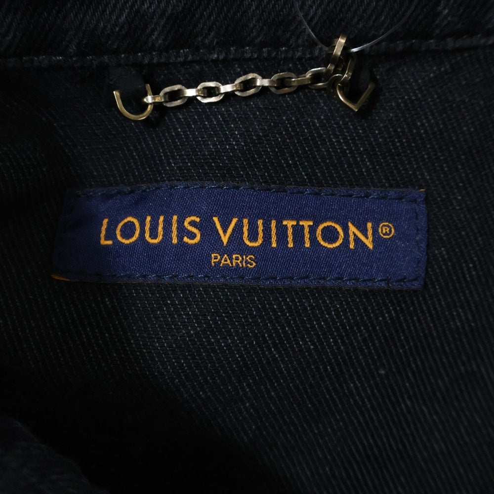 LOUIS VUITTON(ルイヴィトン) 24SS MONOGRAM EMBOSS OVERSIZED DENIM JACKET モノグラムエンボス オーバーサイズ デニムシャツジャケット ブラック RM241Q CHX HQS42W