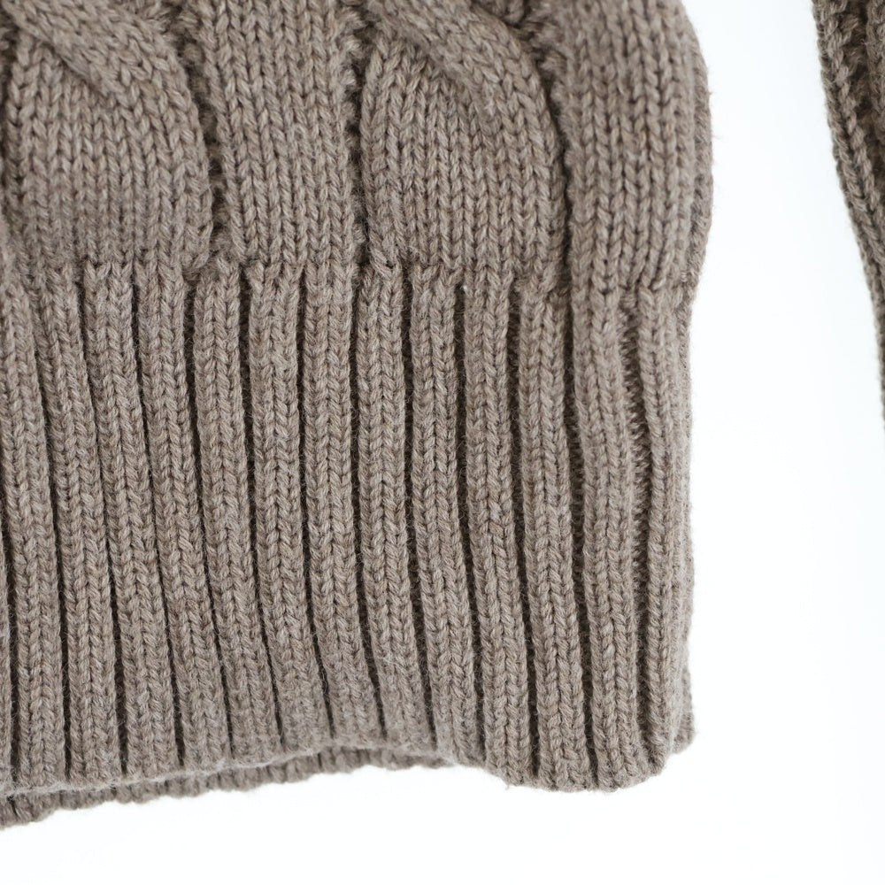 LAUREN RALPH LAUREN(ローレンラルフローレン) ケーブルニット Vネック セーター レディース ブラウン 200882080002