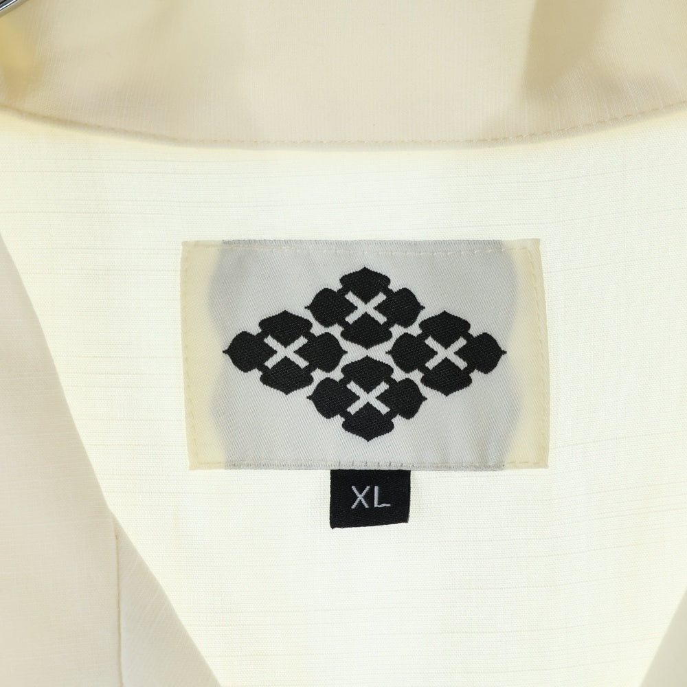 BUDSPOOL(バッズプール) ×GAKKIN 鶏 EMBROIDERY WHITE SHIRT ガッキン アート エンブロイダリー オープンカラー 半袖シャツ ホワイト