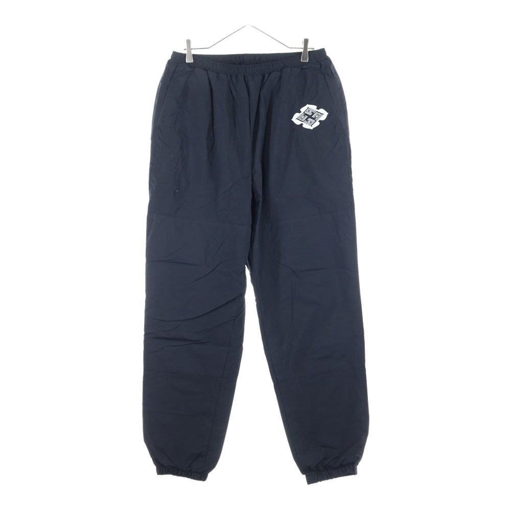 BUDSPOOL(バッズプール) ×GAKKIN 花罰家紋 EMBROIDERY NYLON PANTS ガッキン ロゴエンブロイダリー ナイロン ジョガーパンツ ブラック