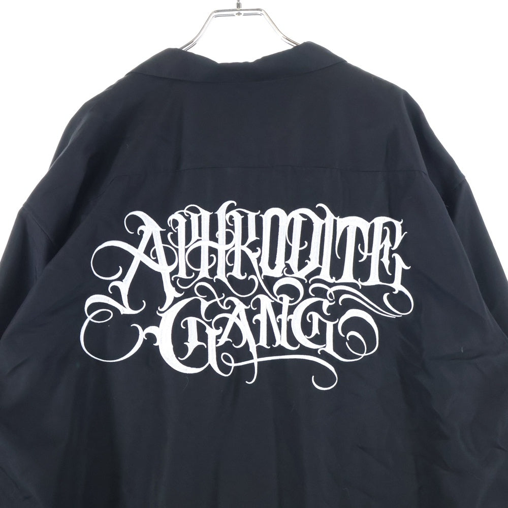 BUDSPOOL(バッズプール) APHRODITEGANG CLASSIC LOGO EMBROIDERY NYLON JACKET アフロディーテギャング クラシック ロゴ エンブロイダリー オープンカラー ロングスリーブ 長袖シャツ