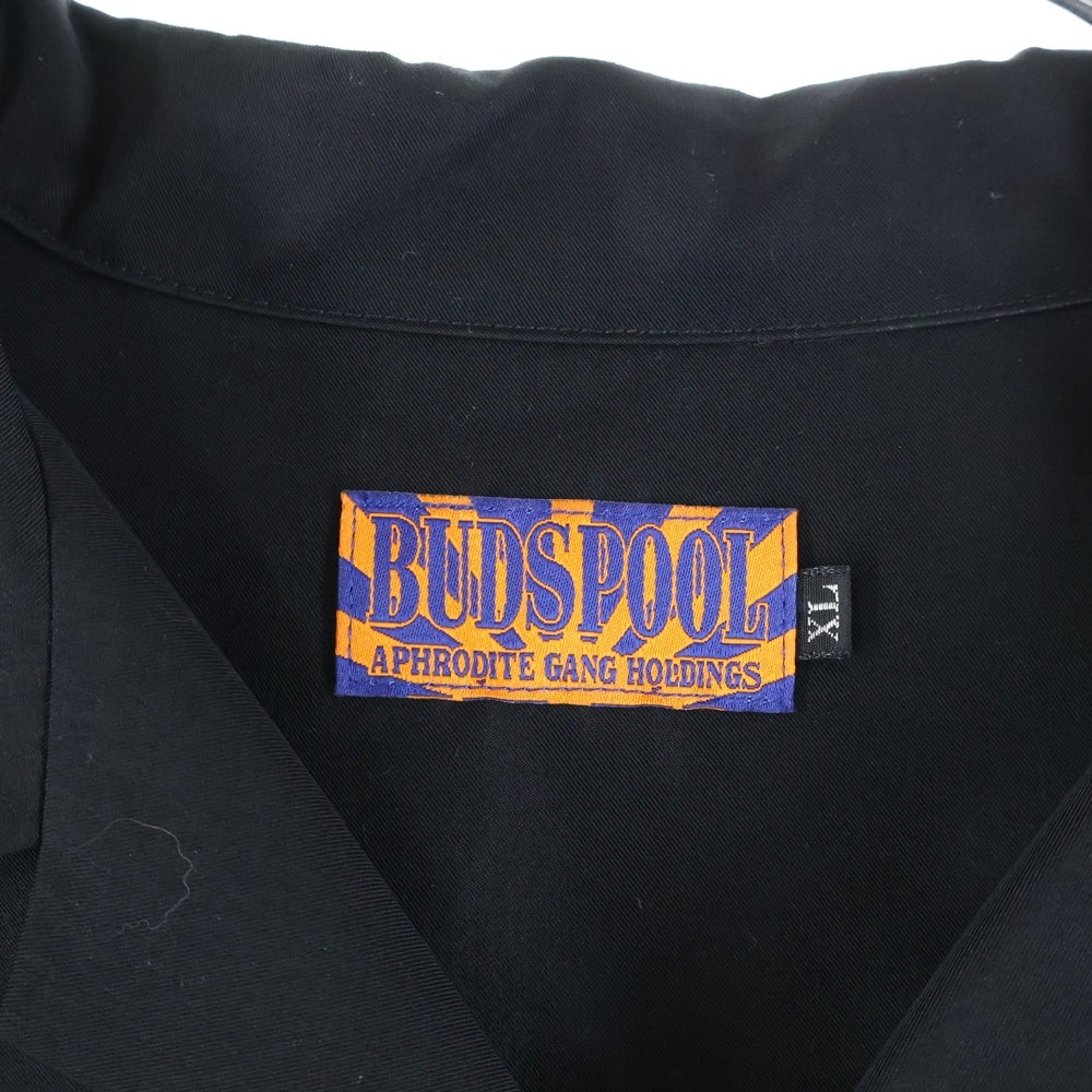 BUDSPOOL(バッズプール) APHRODITEGANG CLASSIC LOGO EMBROIDERY NYLON JACKET アフロディーテギャング クラシック ロゴ エンブロイダリー オープンカラー ロングスリーブ 長袖シャツ