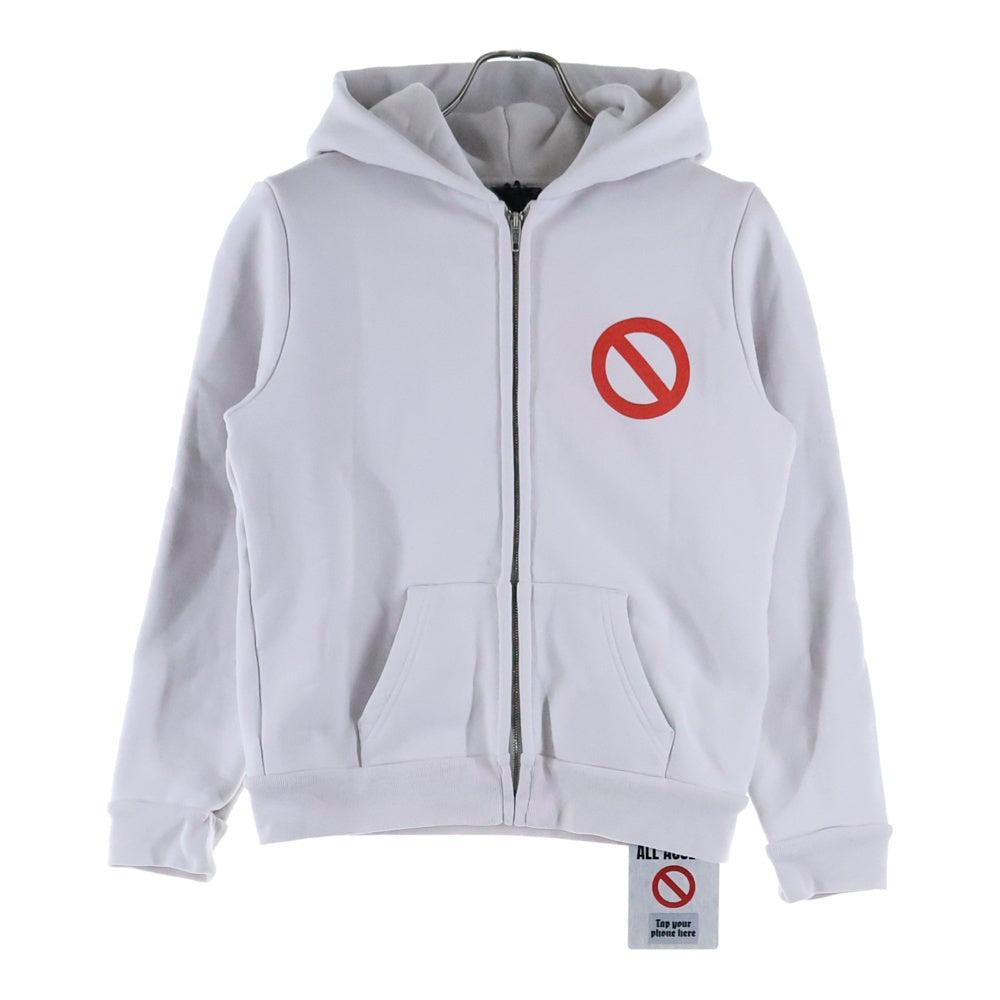 BALENCIAGA(バレンシアガ) BFRND Series Zip-up Hoodie Small Fit ロゴプリント スモールフィット ジップアップフーディ スウェットパーカー ホワイト レディース 788243 TQVH1