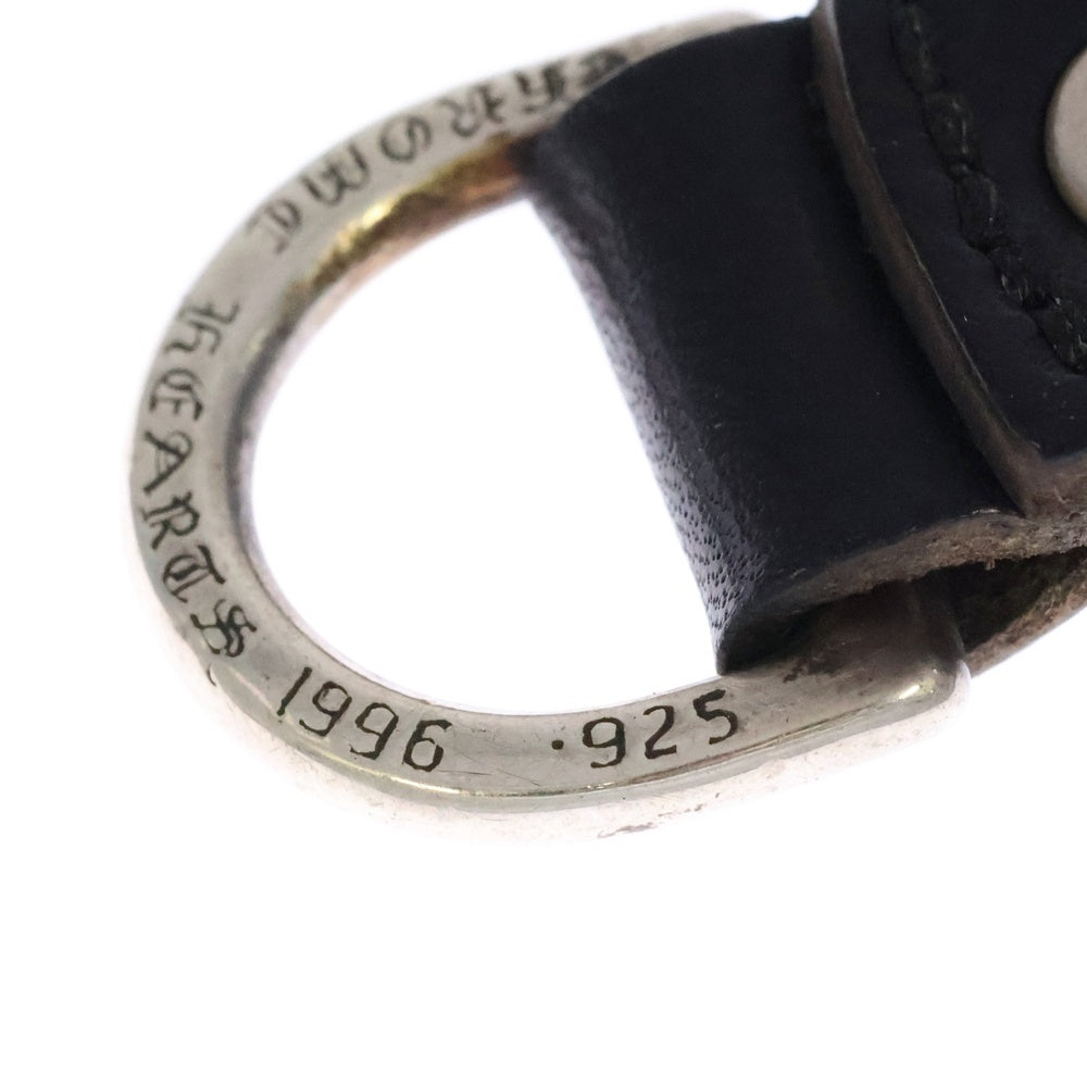 CHROME HEARTS(クロムハーツ) BELT LOOP D RING Dリング クロスボールベルトループ ブラック/シルバー BCA415