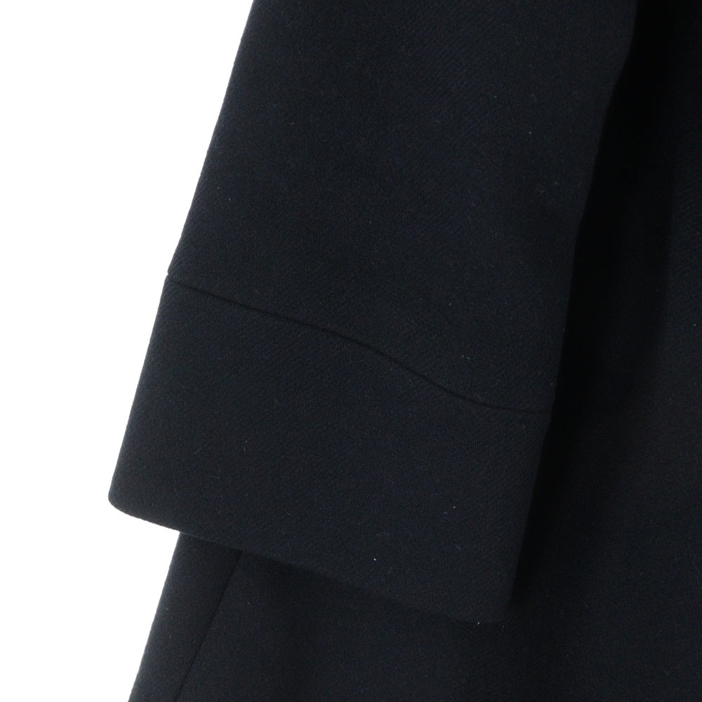 muller of yoshiokubo(ミュラー オブ ヨシオクボ) ダブルポケット ファー付き Aラインショートコート レディース ブラック MLF14717-B