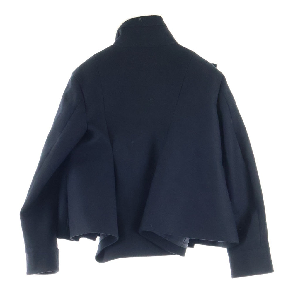 Sacai(サカイ) 25AW WOOL MELTON BLOUSON マルチポケット ウール メルトンファー付き ジャケット レディース ブラック 25-08068