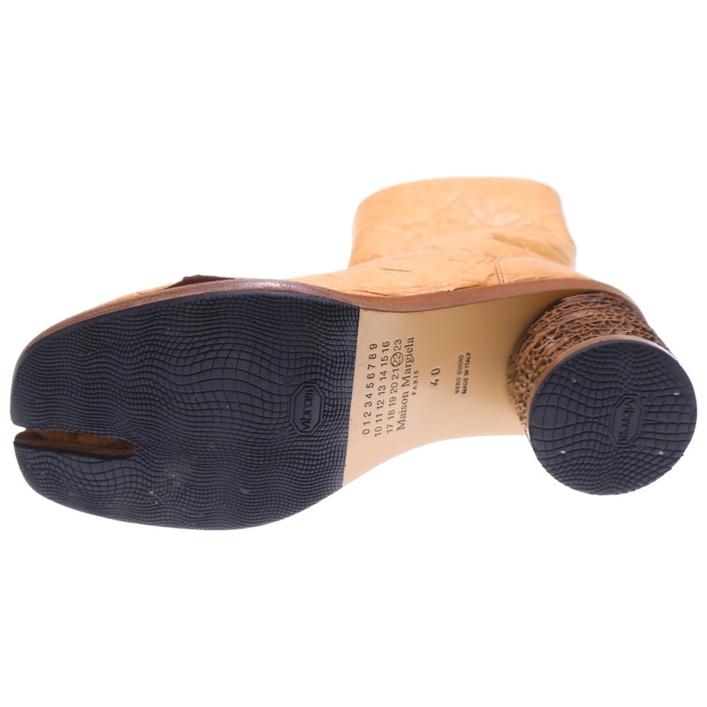 Maison Margiela 22(メゾンマルジェラ) TABI ANKLE BOOTS レザー 足袋 アンクル ブーツ ブラウン S57WU0251