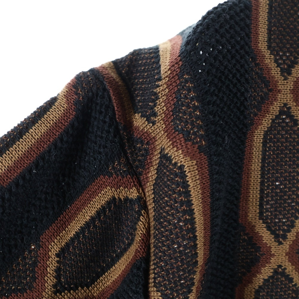 WACKO MARIA(ワコマリア) 24SS STRIPED JACQUARD KNIT SWEATER ストライプド ジャガードニット スウェット セーター ブラウン/ブラック 24SS-WMK-KN23