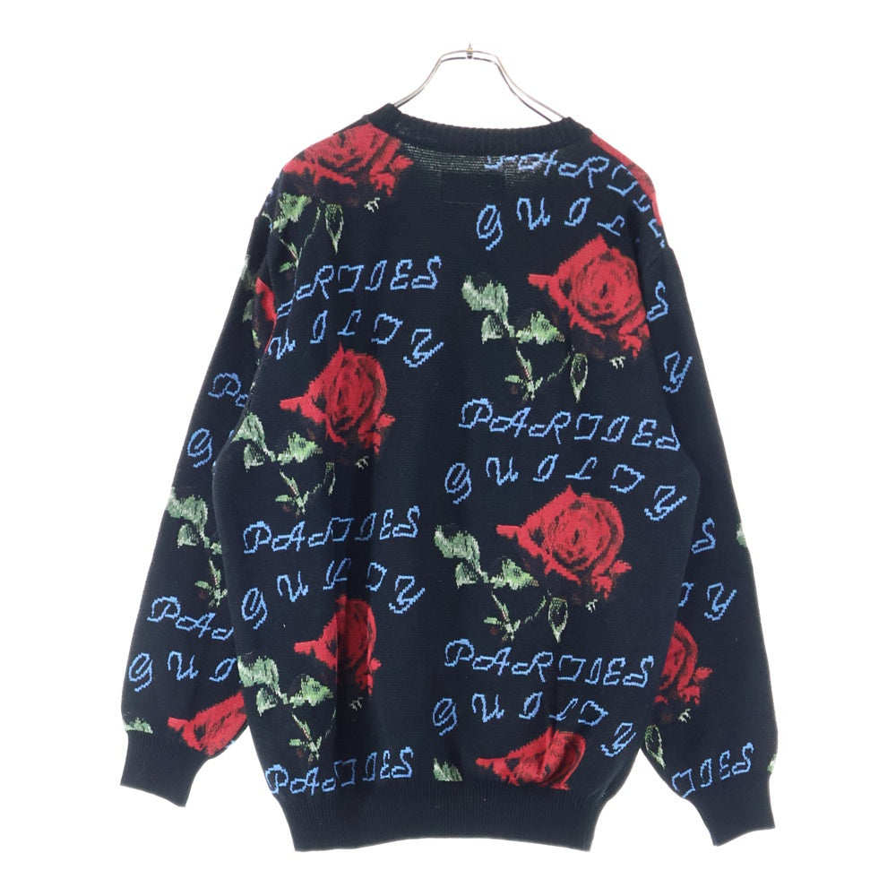 WACKO MARIA(ワコマリア) 22AW JACQUARD SWEATER 総柄 ジャガード ニットスウェット セーター ブラック 22FWE-WMK-KN01
