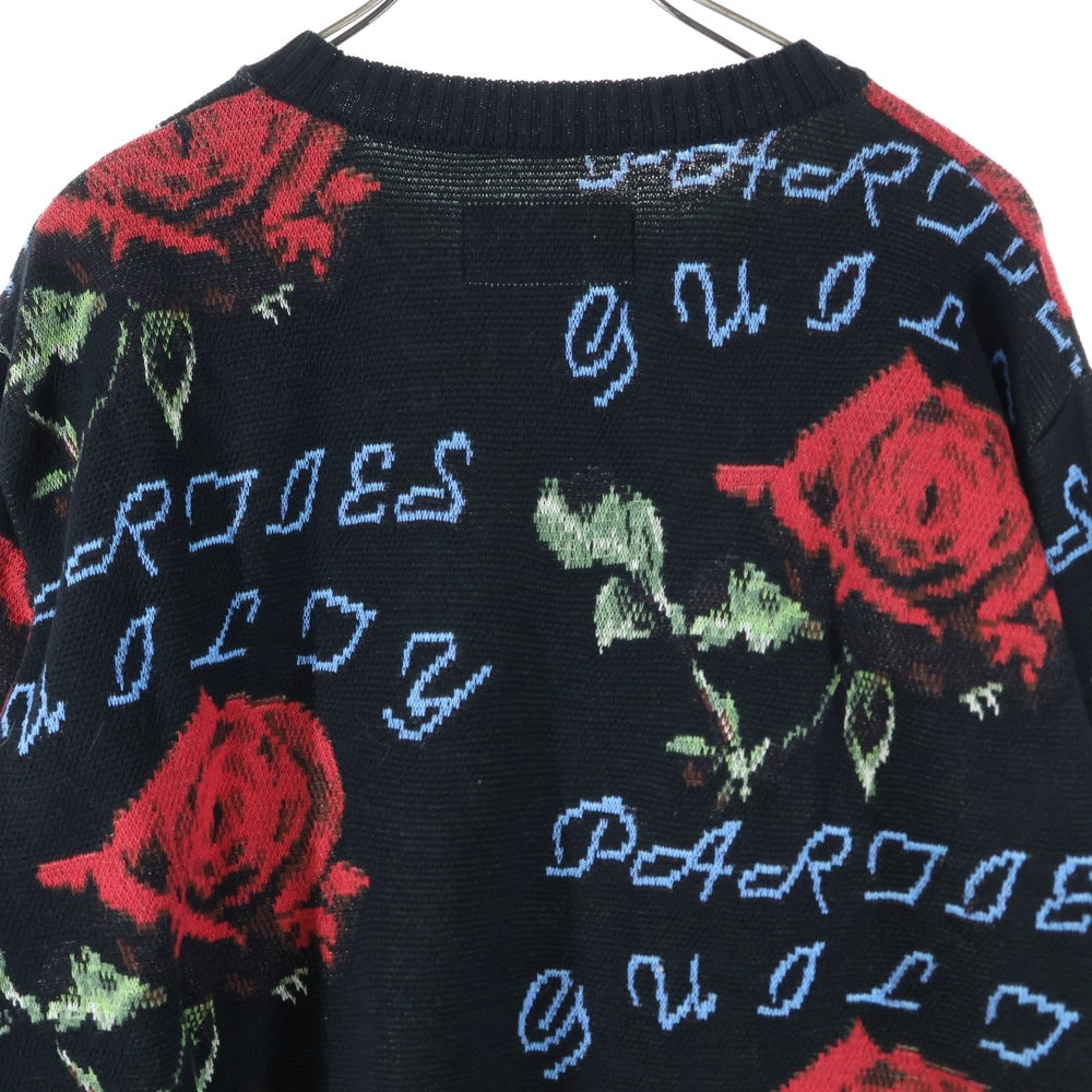 WACKO MARIA(ワコマリア) 22AW JACQUARD SWEATER 総柄 ジャガード ニットスウェット セーター ブラック 22FWE-WMK-KN01