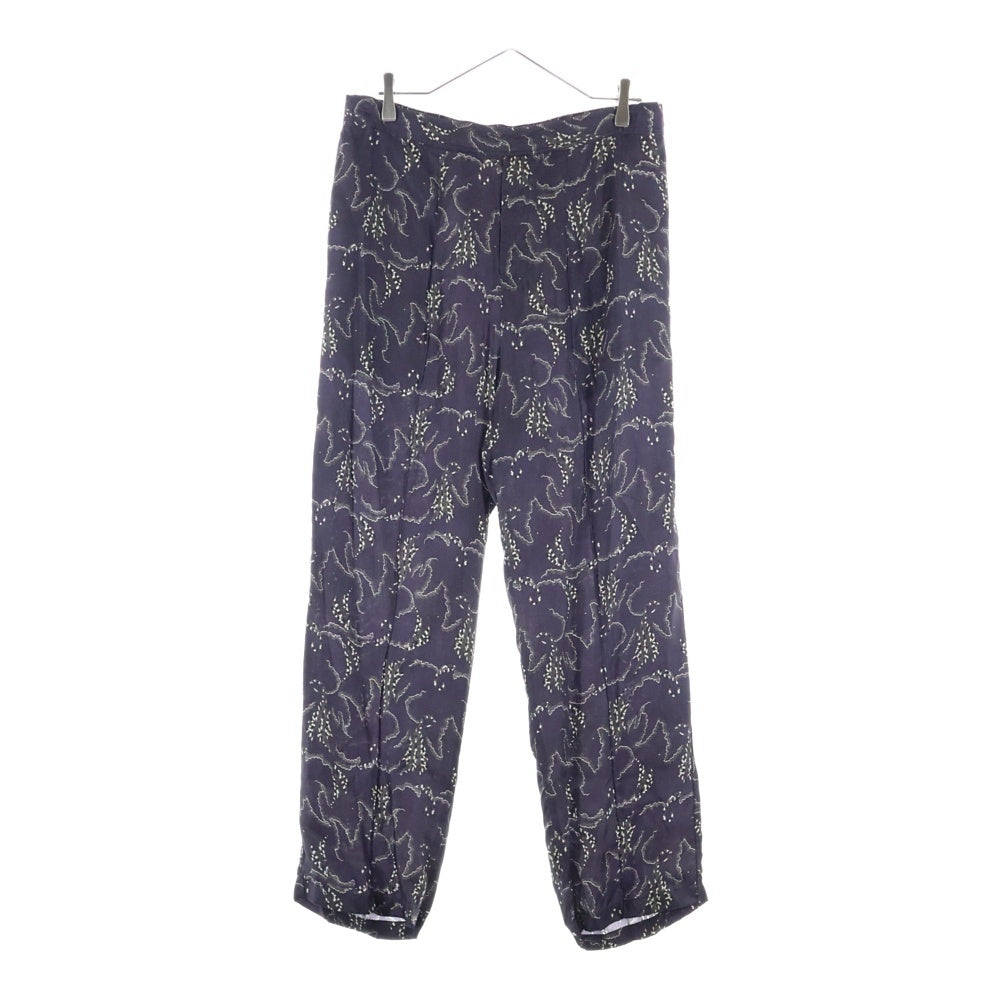TOGA VIRILIS(トーガ ビリリース) 21SS INNER PRINT PANTS 総柄 インナープリント ドローストリング パンツ パープル TV11-FF330