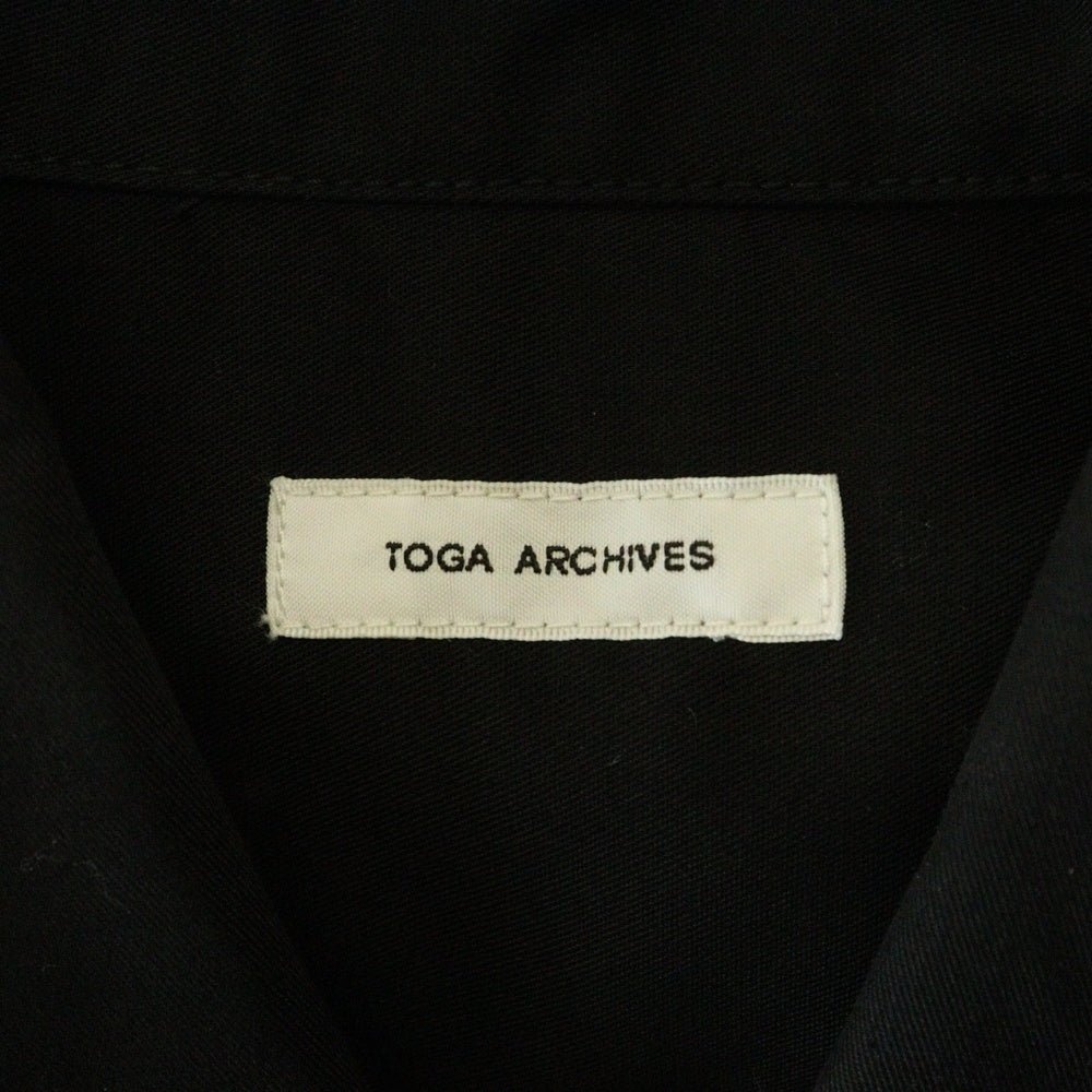 TOGA ARCHIVES(トーガアーカイブス) 21AW ×DICKIES ZIP UP SP ディッキーズ ジップアップ 長袖ワークシャツ ブラック TC12-FJ511
