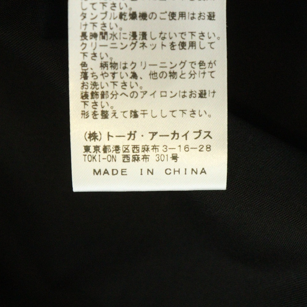 TOGA ARCHIVES(トーガアーカイブス) 21AW ×DICKIES ZIP UP SP ディッキーズ ジップアップ 長袖ワークシャツ ブラック TC12-FJ511