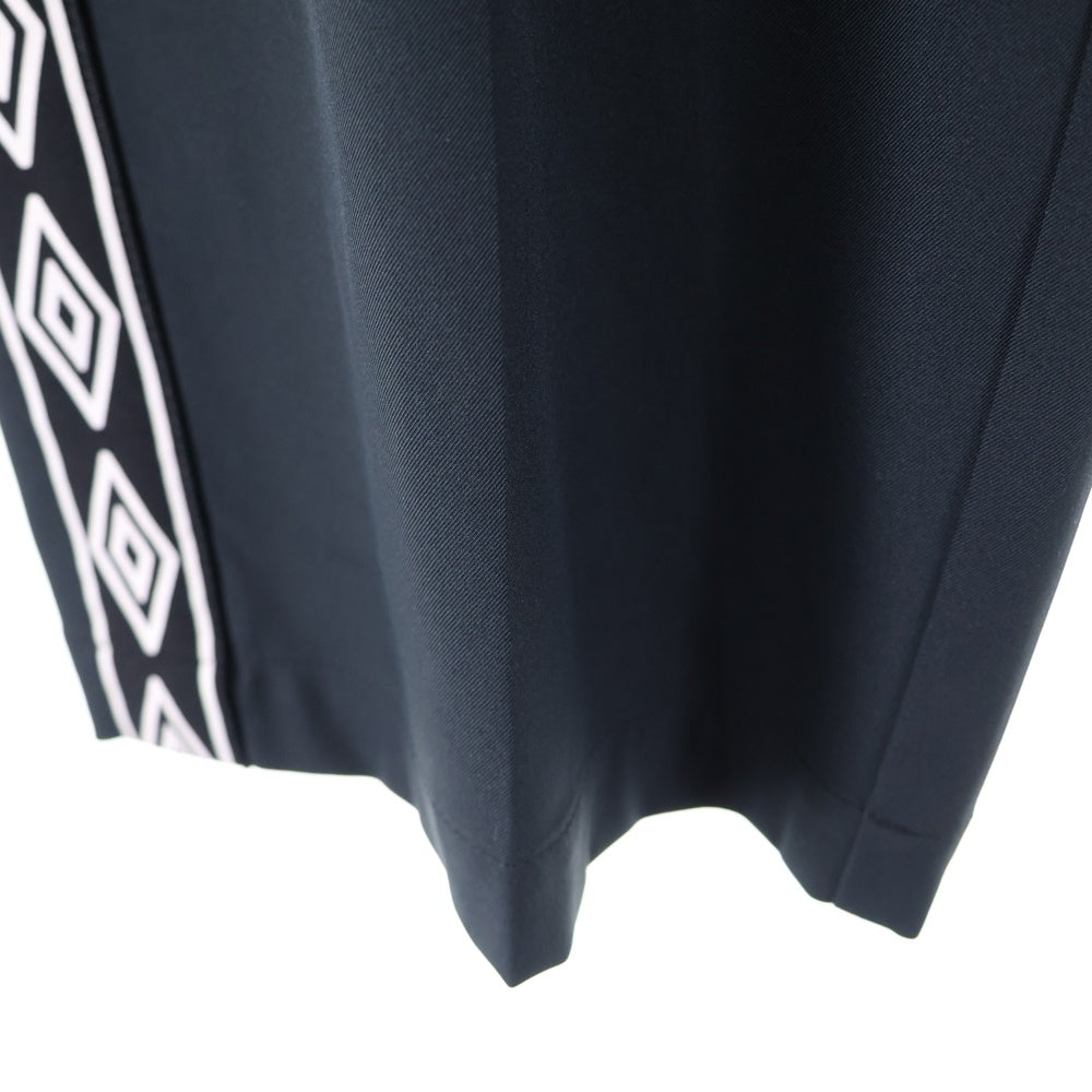 UMBRO(アンブロ) 23SS ×BASICKS ベーシックス ロゴエンブロイダリー サイドライン スラックスパンツ ブラック S4-UMB-01T