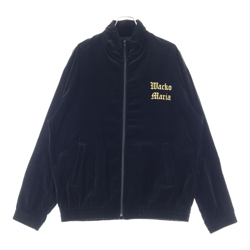 WACKO MARIA(ワコマリア) 24AW VELVET TRACK JACKET ロゴエンブロイダリー ベルベット トラックジャケット ブラック 24FWE-WMO-TJ01