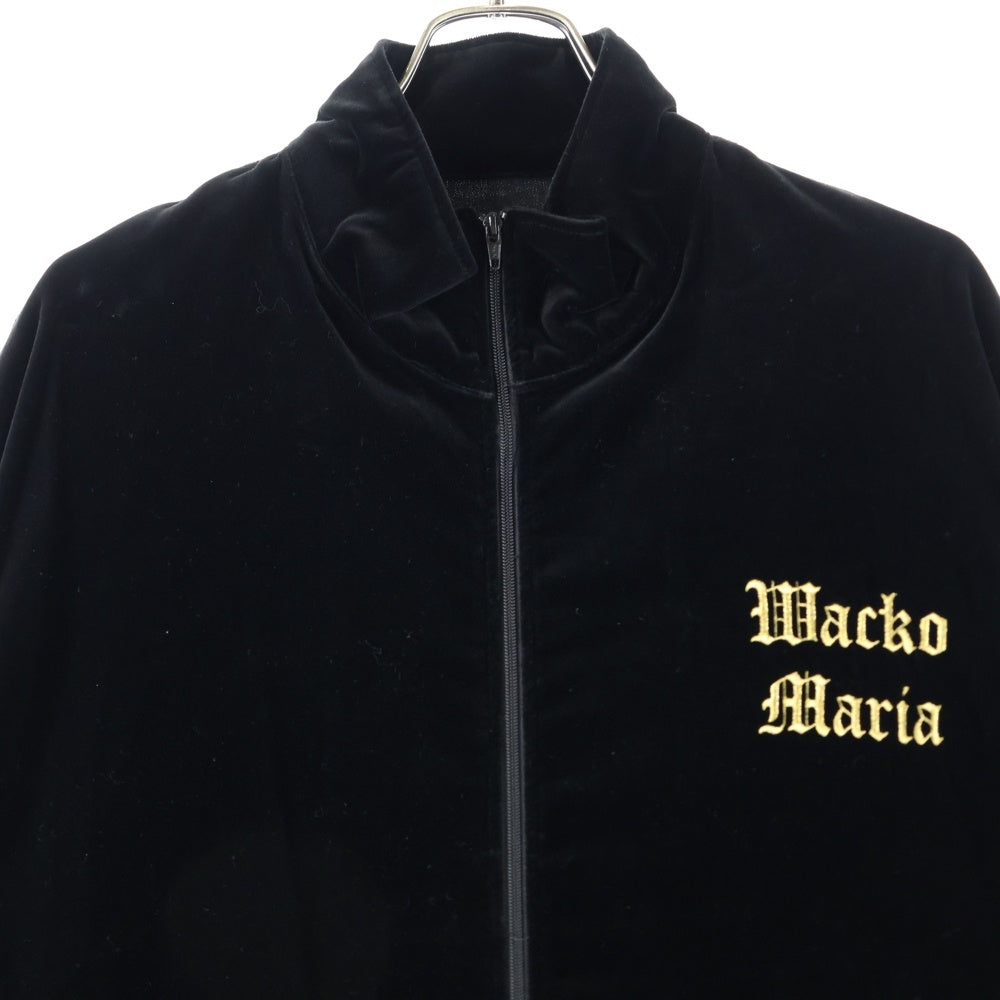 WACKO MARIA(ワコマリア) 24AW VELVET TRACK JACKET ロゴエンブロイダリー ベルベット トラックジャケット ブラック 24FWE-WMO-TJ01