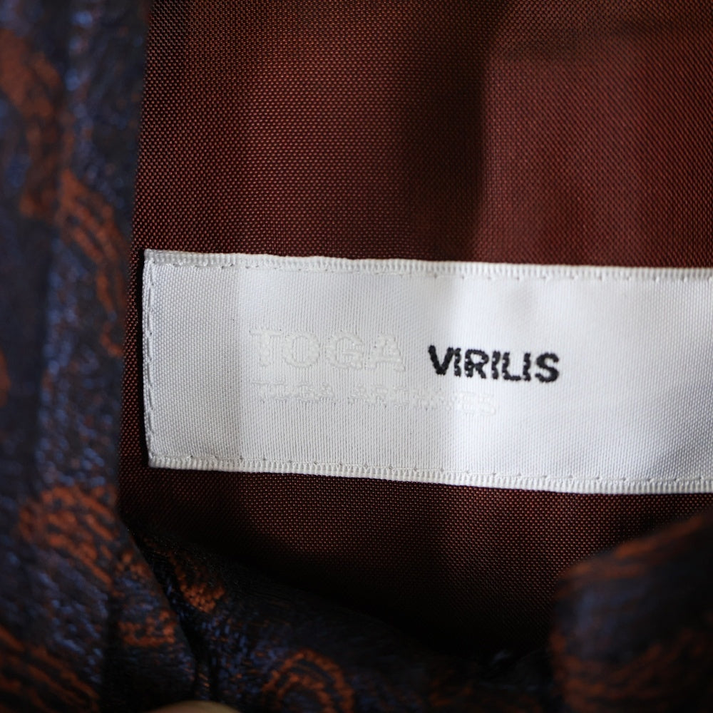 TOGA VIRILIS(トーガ ビリリース) 21AW Paisley Pattern Jacquard Blouson Jacket ペイズリーパターン ジャガード ブルソン ジャケット ブラウン TV12-FC317