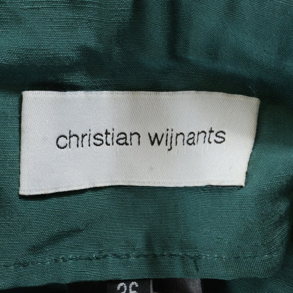Christian Wijnants(クリスチャンワイナンツ) シルク混 タック ミニスカート レディース グリーン