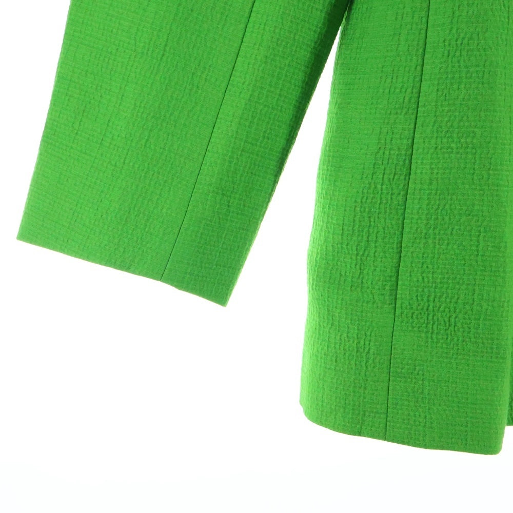 Christian Wijnants(クリスチャンワイナンツ) JAKARI BALZER レーヨン混 ジャカリ ノーカラーブレザージャケット レディース グリーン WPP5834