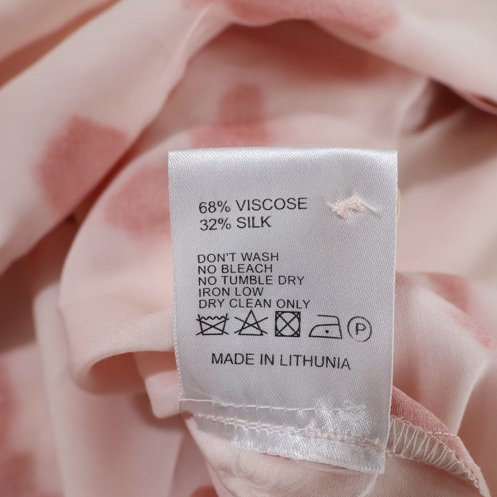 Christian Wijnants(クリスチャンワイナンツ) DUMAK シルク混 総柄 ボタンフライ ノースリーブワンピース ピンク