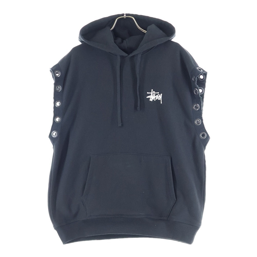 eYe COMME des GARCONS JUNYA WATANABE MAN(アイ コム デ ギャルソン ジュンヤ ワタナベ マン) ×STUSSY 24SS SWEAT PARKER CUSTOMIZED Hooded Vest フーデッド スウェットベスト WM-T909 AD2023