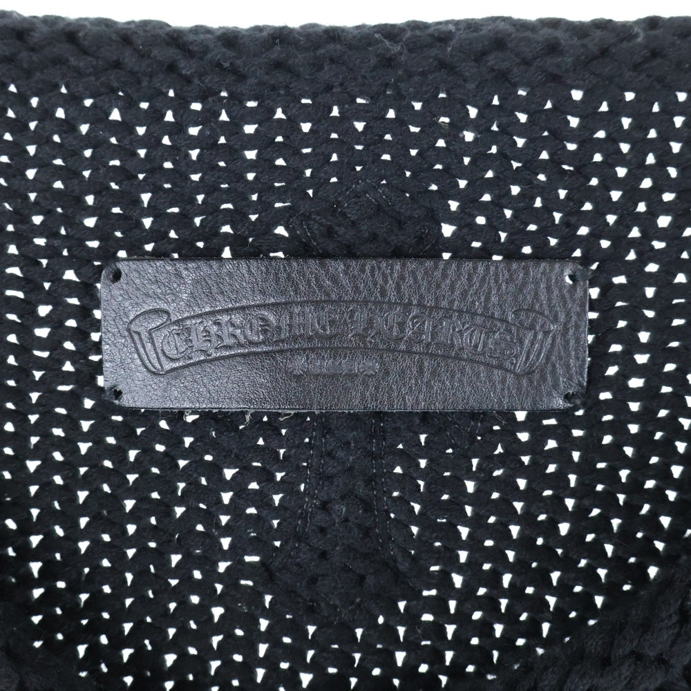 CHROME HEARTS(クロムハーツ) クロス ボールボタン クロスパッチ カシミアニット セーター ブラック