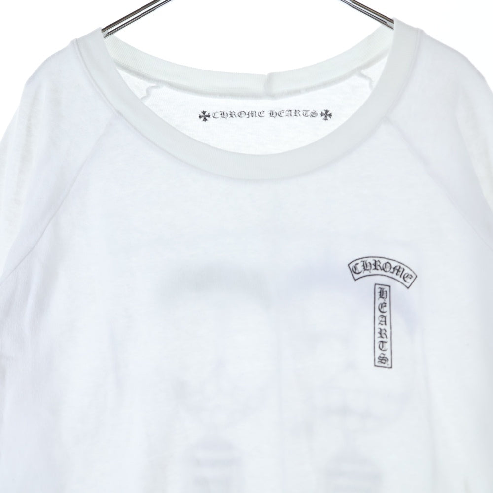 CHROME HEARTS(クロムハーツ) ×MATTY BOY PPO SNOT SPIT マッティボーイ スノットスピット バックグラフィックプリント ラグラントレーナー ホワイト