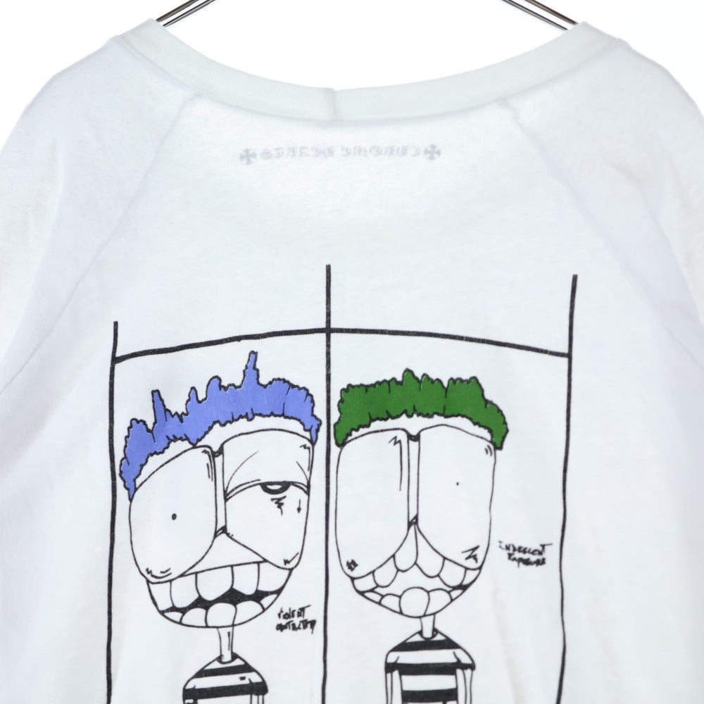 CHROME HEARTS(クロムハーツ) ×MATTY BOY PPO SNOT SPIT マッティボーイ スノットスピット バックグラフィックプリント ラグラントレーナー ホワイト