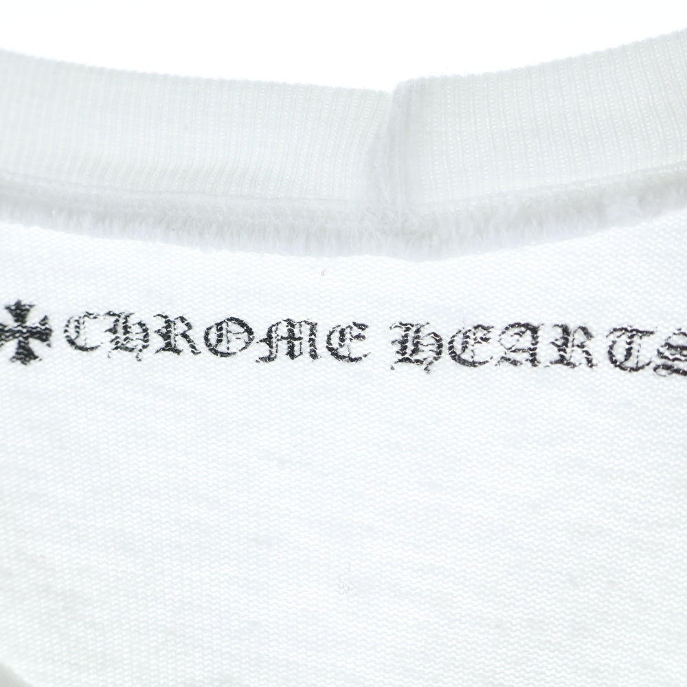 CHROME HEARTS(クロムハーツ) ×MATTY BOY PPO SNOT SPIT マッティボーイ スノットスピット バックグラフィックプリント ラグラントレーナー ホワイト