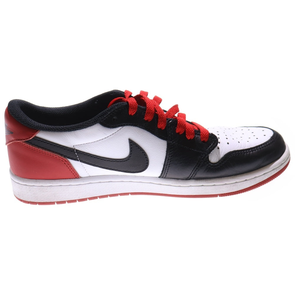 NIKE(ナイキ) AIR JORDAN 1 LOW BLACK TOE エアジョーダン 1 ブラックトゥ ローカットスニーカー ホワイト/レッド US10/28cm CZ0790-106