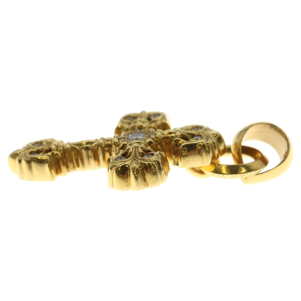 CHROME HEARTS(クロムハーツ) 22K FILIG/CROSS-XSM P/DIA フィリグリークロスXS PAVEダイヤ ペンダントトップ ゴールド BCA043