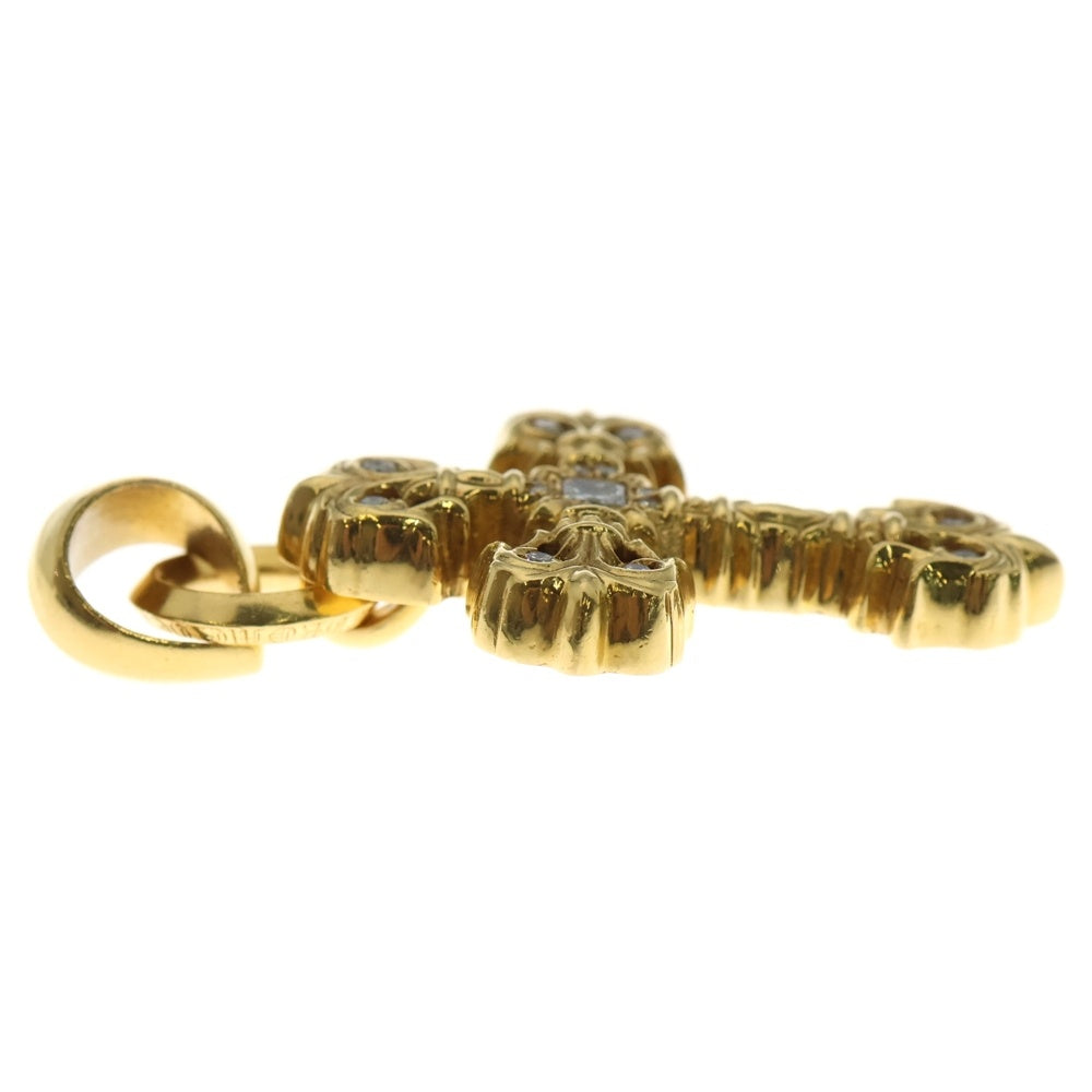 CHROME HEARTS(クロムハーツ) 22K FILIG/CROSS-XSM P/DIA フィリグリークロスXS PAVEダイヤ ペンダントトップ ゴールド BCA043