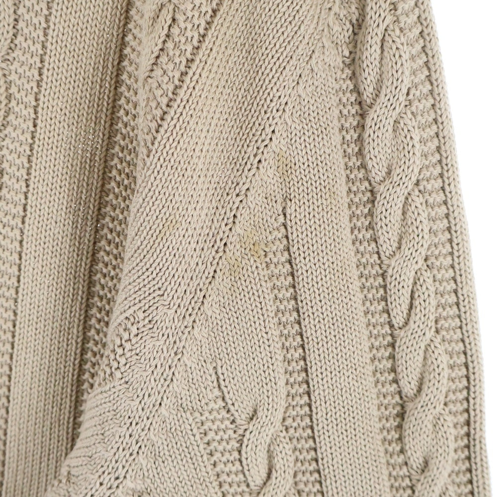 Maison Margiela 10(メゾン マルジェラ) 14SS ペイントデザイン クルーネック コットンニット セーター ベージュ S30HA0706 S14831