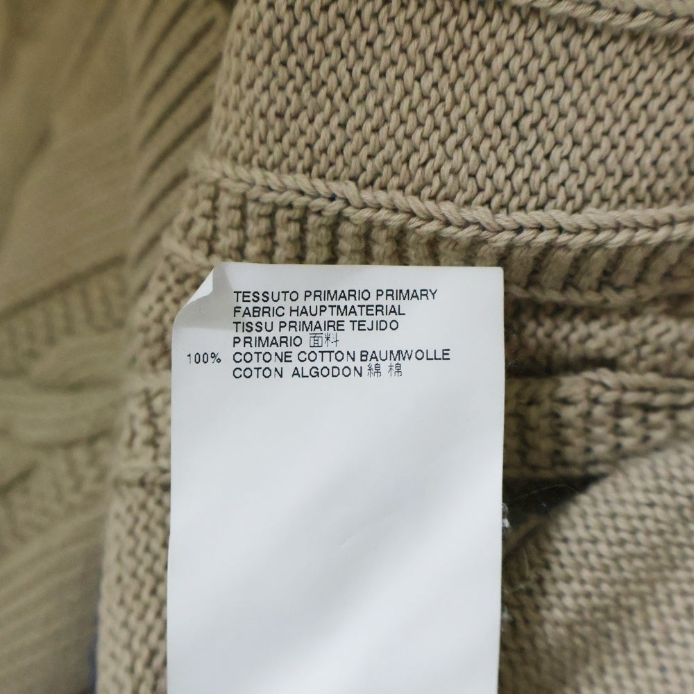 Maison Margiela 10(メゾン マルジェラ) 14SS ペイントデザイン クルーネック コットンニット セーター ベージュ S30HA0706 S14831