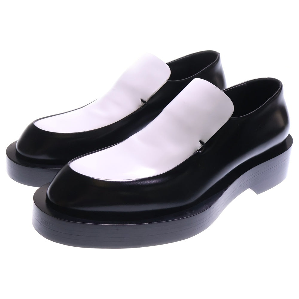 JIL SANDER(ジルサンダー) 24SS LOAFER バイカラー レザーローファー ローカットシューズ ブラック/ホワイト J32WR0008