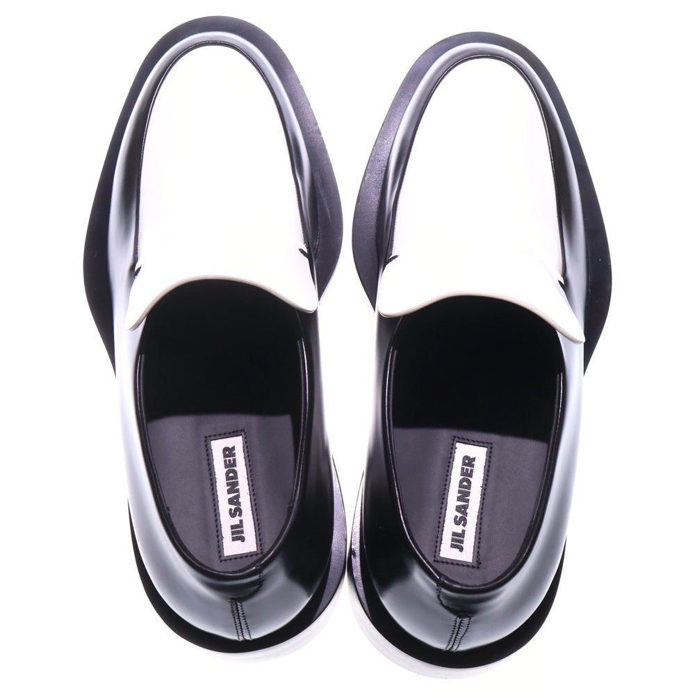 JIL SANDER(ジルサンダー) 24SS LOAFER バイカラー レザーローファー ローカットシューズ ブラック/ホワイト J32WR0008
