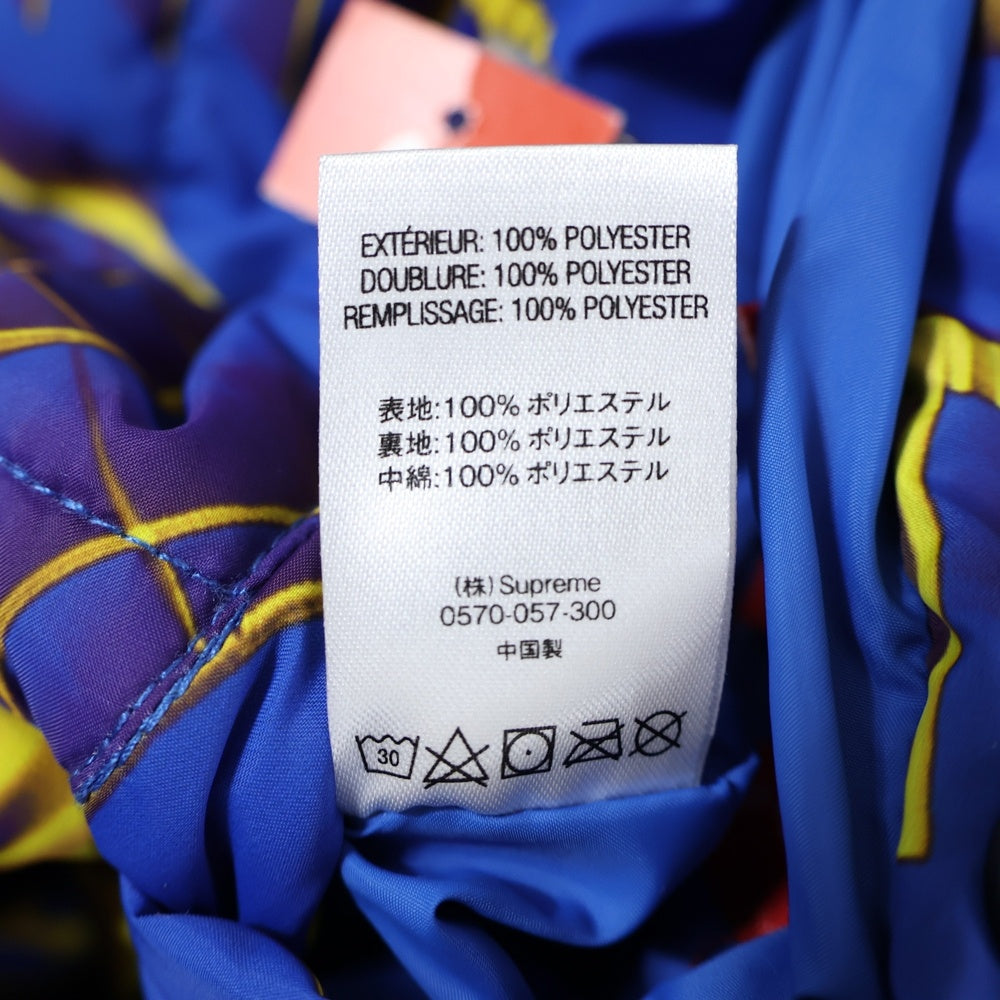 SUPREME(シュプリーム) 20AW Watches Reversible Puffy Jacket ウォッチズ リバーシブル パフィー ジャケット 総柄 ブルー