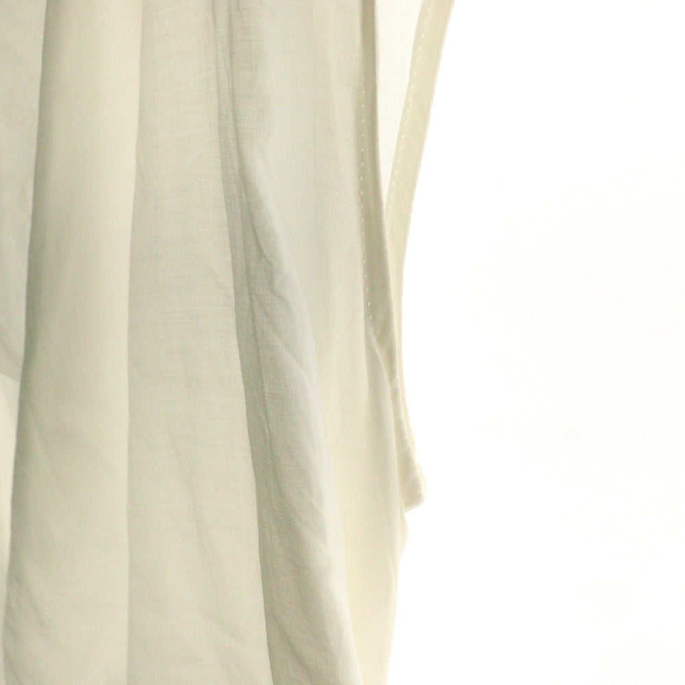 Yohji Yamamoto + NOIR(ヨウジヤマモトプリュスノアール) ベルト付 ノースリーブ ワンピース ドレス ホワイト NO‐D012‐002 レディース