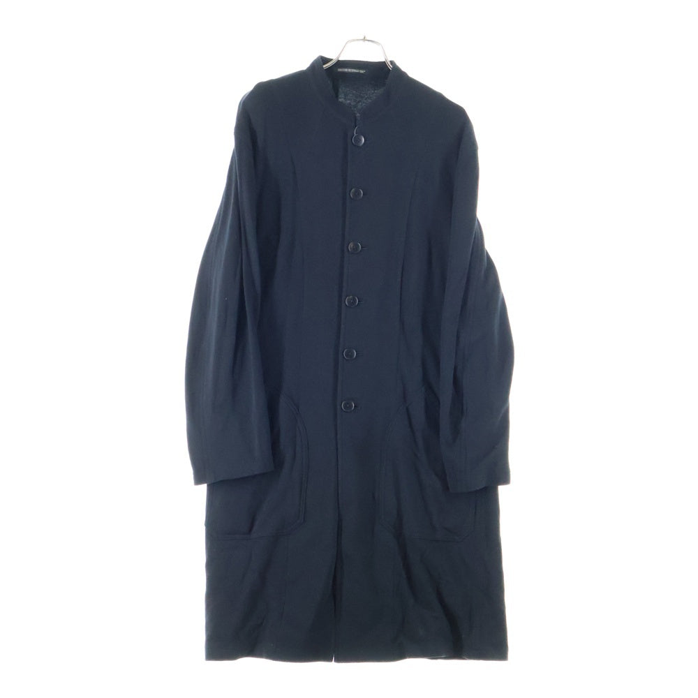 Yohji Yamamoto POUR HOMME(ヨウジヤマモト プールオム) スタンドカラー カーブ切替 スウェット コート ブラック HB‐C04‐034