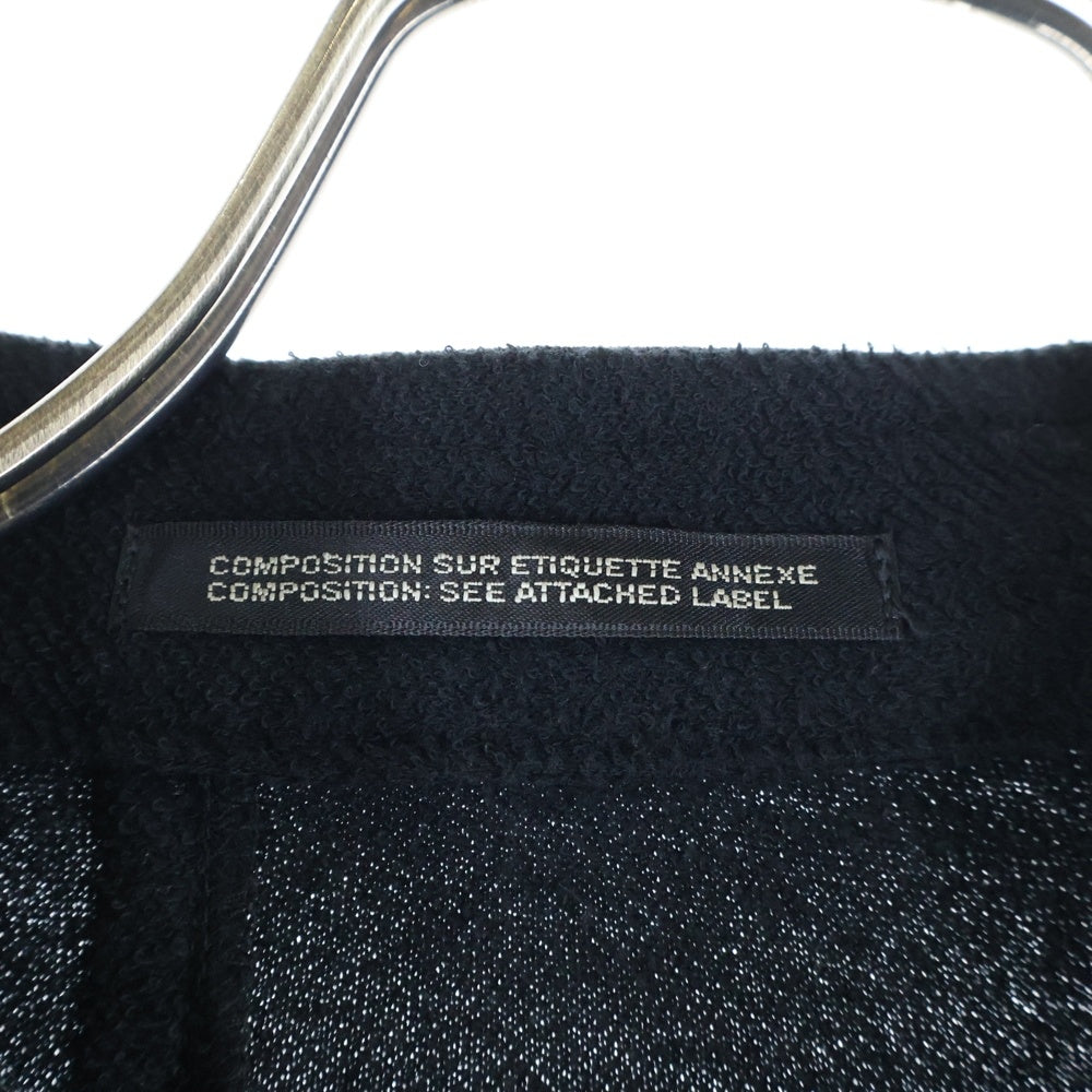 Yohji Yamamoto POUR HOMME(ヨウジヤマモト プールオム) スタンドカラー カーブ切替 スウェット コート ブラック HB‐C04‐034