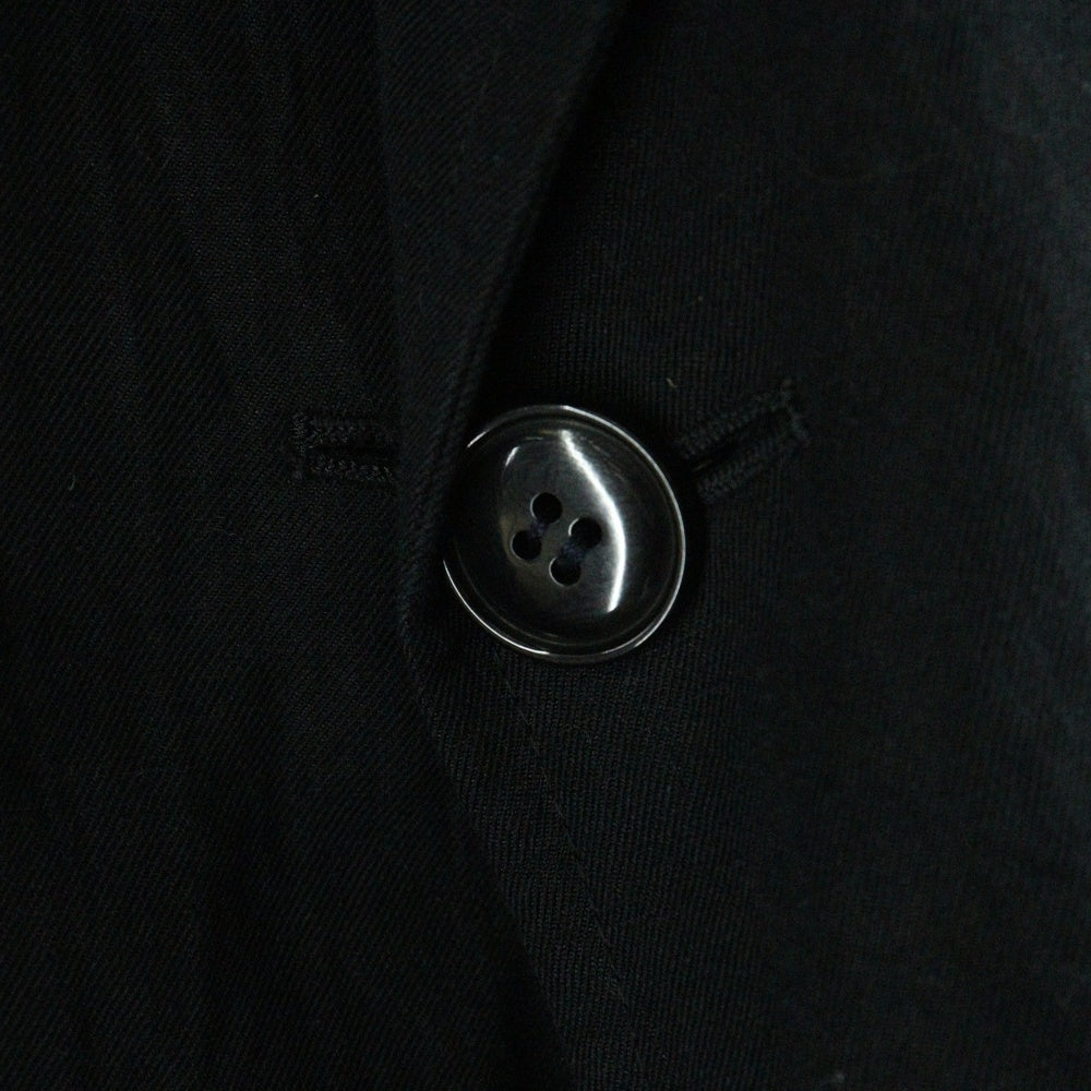 Y's(ワイズ) リネン混 1B ロング ジャケット ブラック YO-J28-012 レディース