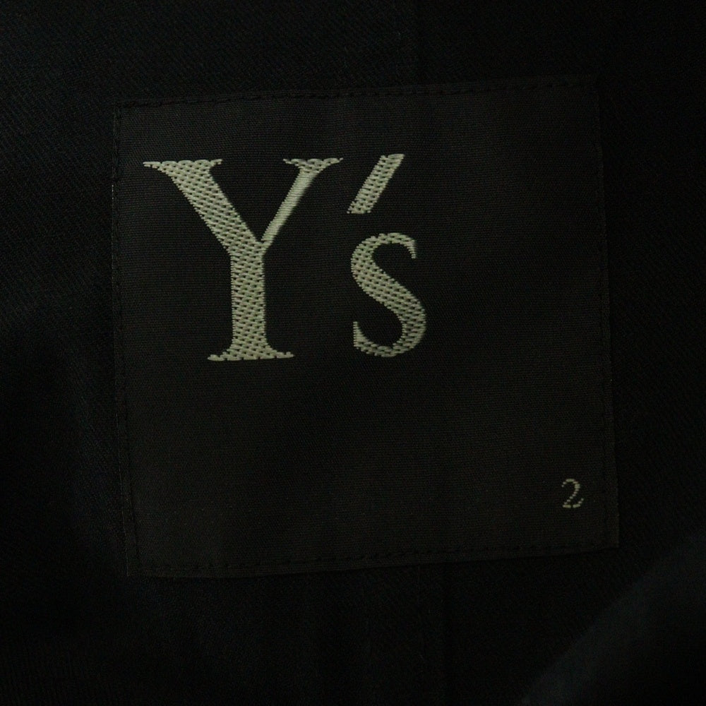 Y's(ワイズ) リネン混 1B ロング ジャケット ブラック YO-J28-012 レディース