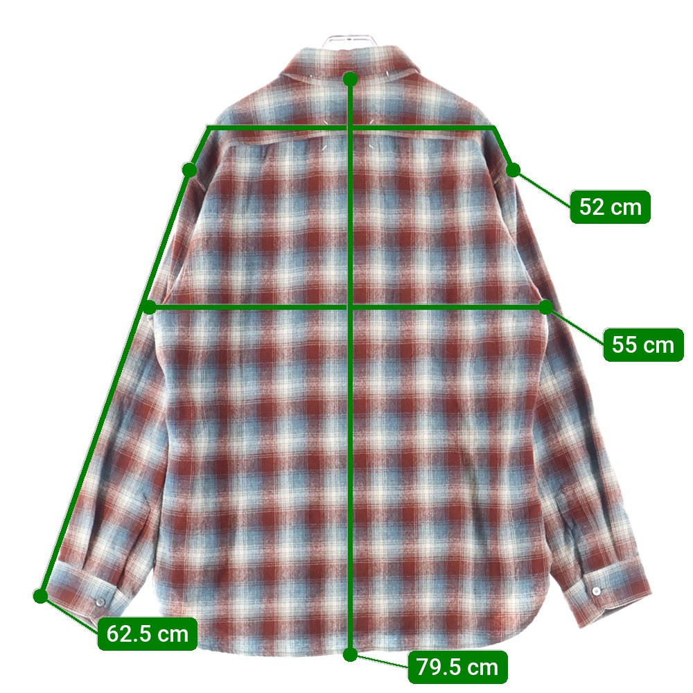 Maison Martin Margiela(メゾンマルタンマルジェラ) 23AW × PENDLETON ペンドルトン ウール 長袖 オンブレチェック シャツ マルチ S67DT0002