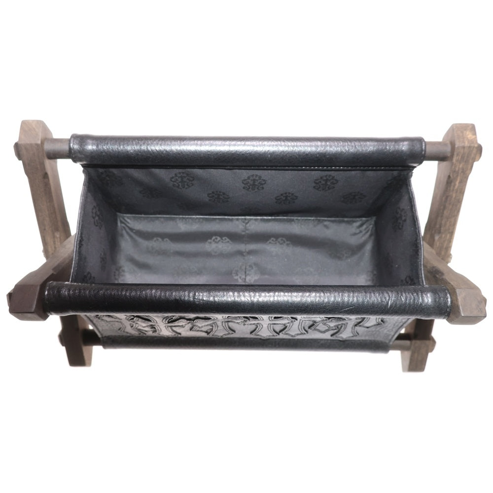 CHROME HEARTS(クロムハーツ) REMOTE CONTROLLER RACK リモコンラック セメタリークロスパッチ エボニーレッグ レザーリモコンラック ブラック/ブラウン■