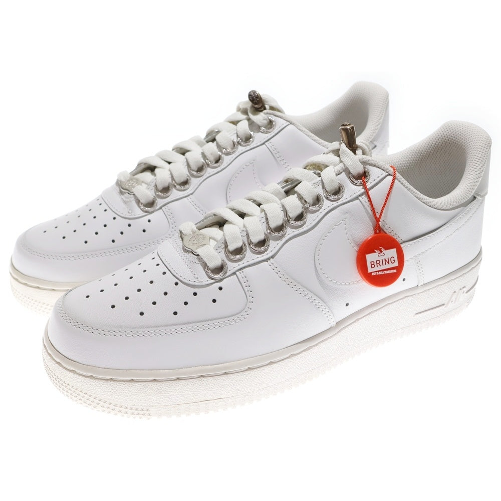 CHROME HEARTS(クロムハーツ) ×NIKE AIR FORCE 1 LOW TOP SNEAKERS シューレースグロメットレースストッパー付 エアフォース1 ローカットスニーカー ホワイト US9/27cm CW2288-111