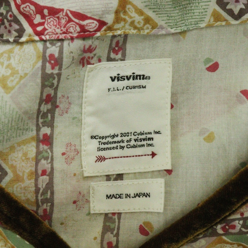 VISVIM(ヴィスヴィム) 21SS TUNIC P.O. PATCHWORK N.D パッチワーク チュニック ロングスリーブ 長袖 シャツ ブラウス マルチカラー 0121105011010