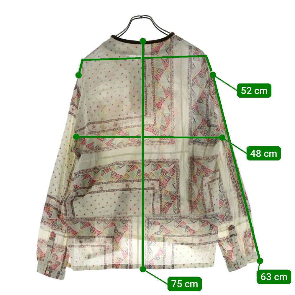 VISVIM(ヴィスヴィム) 21SS TUNIC P.O. PATCHWORK N.D パッチワーク チュニック ロングスリーブ 長袖 シャツ ブラウス マルチカラー 0121105011010